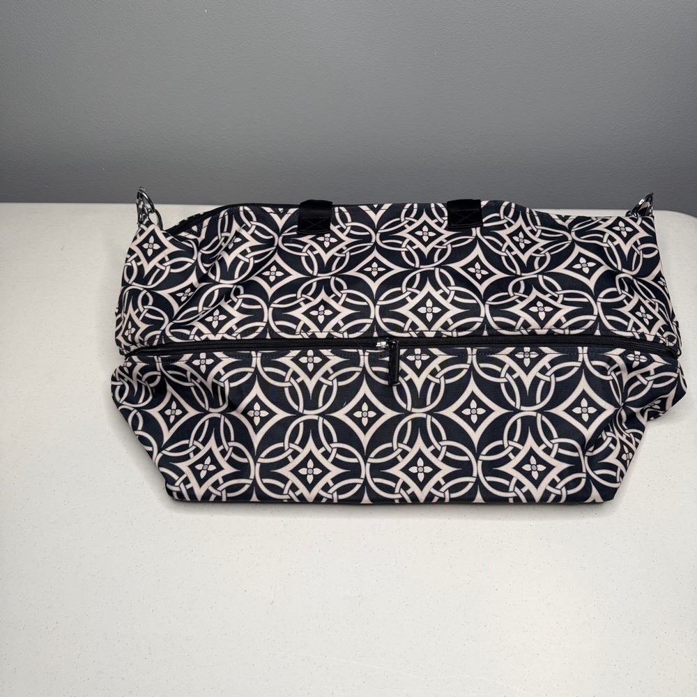 Vera Bradley Concerto Geometric Black and White Travel Bag - Picture 5 of 16